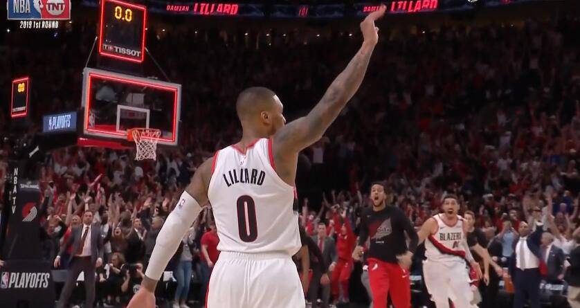  利拉德超远三分压哨命中，开拓者加时险胜雷霆  